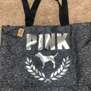 Victoria's Secret PINK Gray Tote Bag NWT